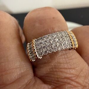 Elegant Gold and Silver Women's Ring